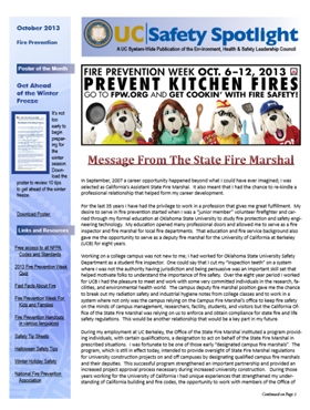 October 2013 Fire Prevention